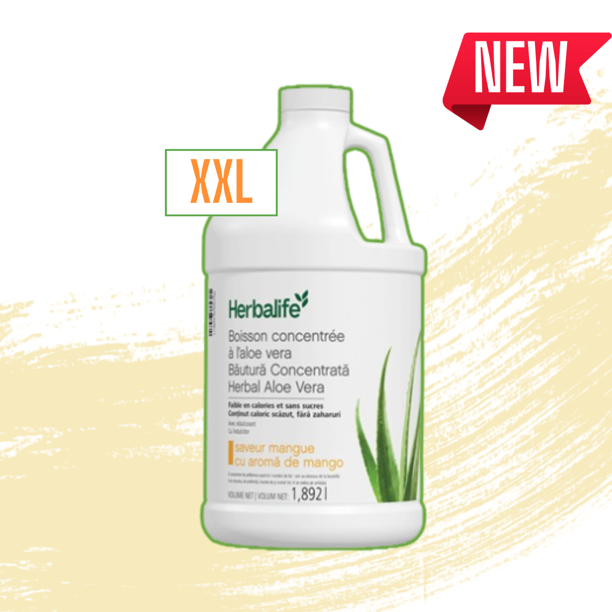 Boisson concentrée à l'aloe vera Saveur mangue 1,892 litre